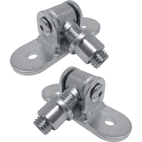 Lot de 2 pinces à gâteau M18 avec écrou à souder et plaque de fixation (1/4)