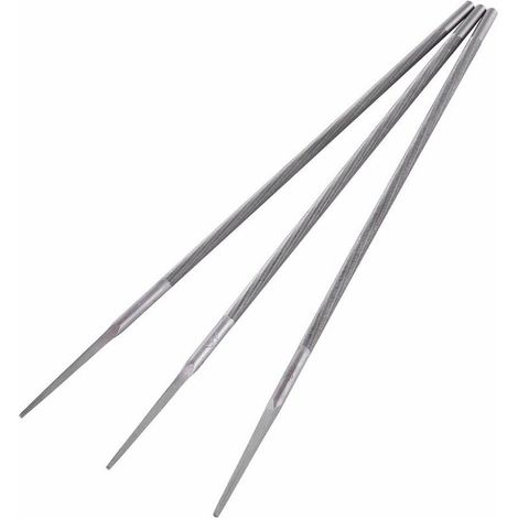DEESSE SHOP - Ensemble de 3 limes pour tronçonneuse à roulement en acier Affûteuse de tronçonneuse ronde de 8 pouces Limes à chaîne d'affûtage pour tronçonneuse Crocs acérés Haute dureté (4 mm) (1/5)