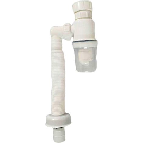 Tuyau d'évacuation double anti-odeurs pour lavabo de cuisine ou de salle de bain (1/5)