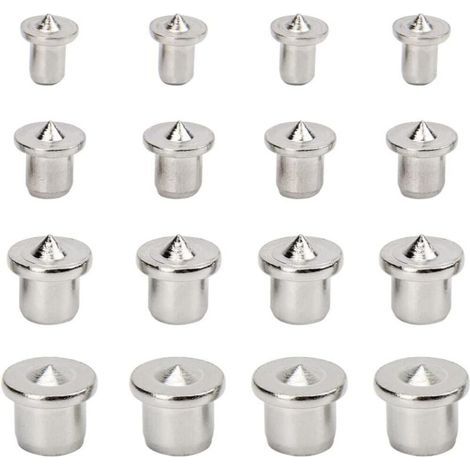 16 pièces Alignement de Bois Pointe Centrage de Goujon Outil de Centrage de Goujon pour le Travail du Bois au Centre de la Goupille, 6 mm 8 mm 10 mm 12 mm (Solide) (1/5)