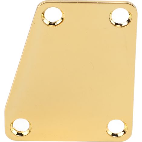Plaque de fixation trapézoïdale en métal pour manche de guitare électrique, avec vis de remplacement, dorée (1/5)