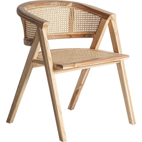 Chaise Eane Contemporaine en Teck Marron - Teck brun chaud contemporain (1/5)