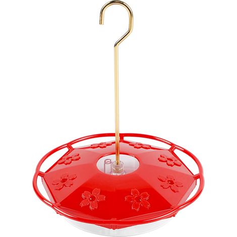 Mangeoire pour colibris de 340,2 g (12 oz) avec 8 trous d'alimentation, pour une utilisation quotidienne dans les cages, les volières ou les petits espaces de reproduction.-AquaForge (1/5)