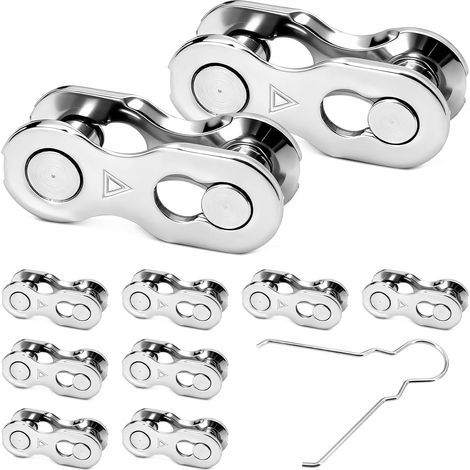 Packung mit 10 Paar Kettengliedern für 6/7/8-fach-Fahrradketten von Shimano – 6/7/8-fach – Für Shimano Quick Link, Schnellverschluss für Kettenwartung und Austausch (1/5)