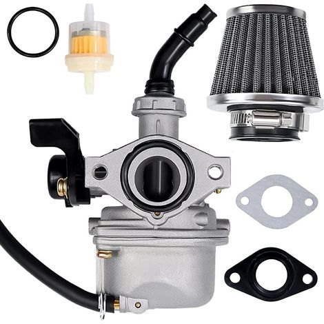 Kit carburateur PZ19, filtre essence, filtre air, joint compatible 50/90/110cc ATV quad (1/5)