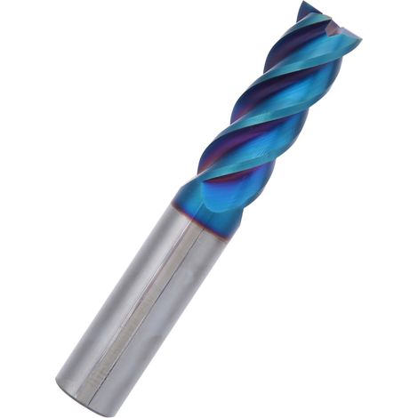 Fraise Carbure Monobloc 4 Dents, Queue Plate 16x45x16Dx100L, Acier Tungstène Nano Revêtu HRC65, Fraisage CNC Défonceuse (1/5)
