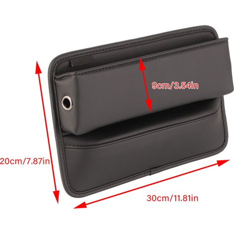 Organisateur de remplissage d'espace pour siège auto, organisateur de siège auto multifonctionnel, boîte de rangement latérale pour console de voiture (1/5)