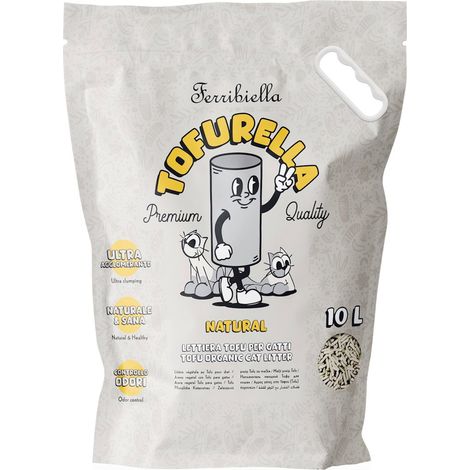 Tofurella NATURAL lettiera per gatti al tofu 10 litri conf. 4 pezzi