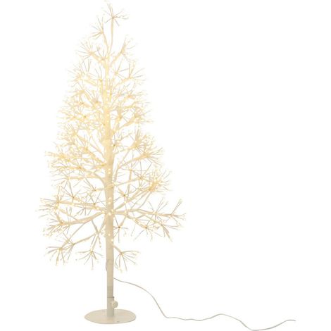 Sapin à LED en Métal "Grady" 80cm Blanc