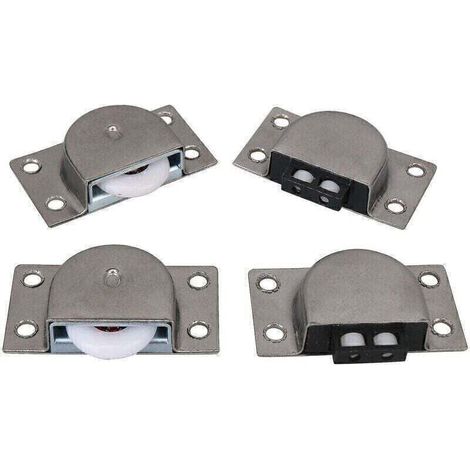 2pair Acier inoxydable 338 Placard Porte coulissante Roue à rouleaux (1/4)
