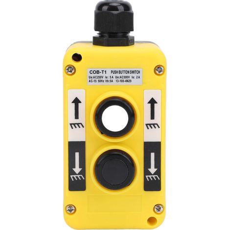Interrupteur à bouton-poussoir électrique pour pont roulant et palan - COB-T1 - Résistant aux intempéries IP68 (1/5)