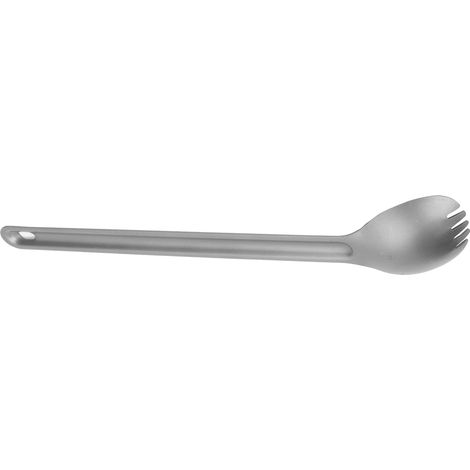 Ensemble de couverts en titane léger à long manche (cuillère-fourchette et cuillère à long manche) pour le camping en plein air (1/5)