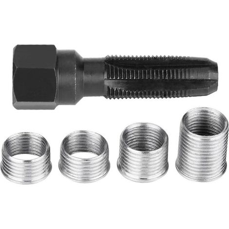 Enowelir kit filetage bougie, 5 pcs Kit Réparation de Filetage de Bougie d'allumage de 14 mm (1/4)