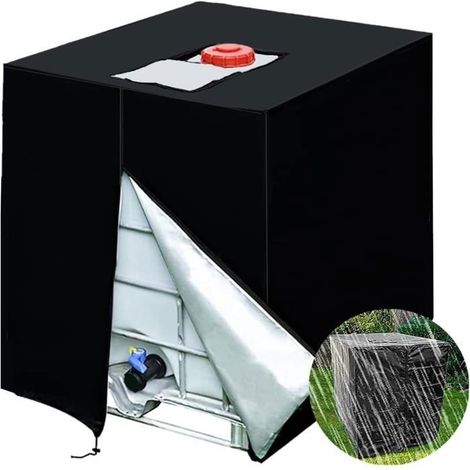Schutzhülle für 1000L IBC-Wassertank - Wasserdichte, UV-beständige Folie - Mit Reißverschluss - 420D. (1/5)