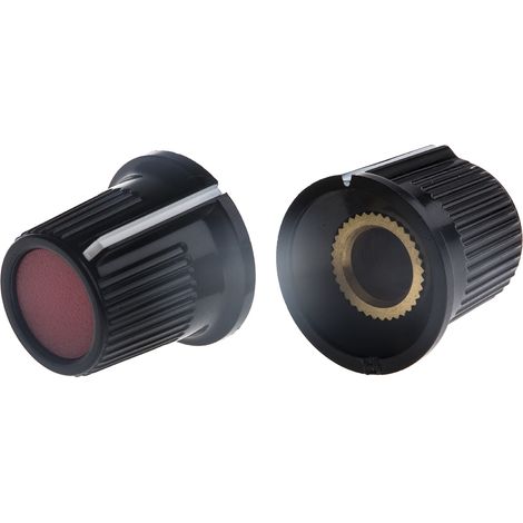 Bouton de potentiomètre RS PRO, Axe de 6mm, Diamètre de 16.2mm, Vis sans tête