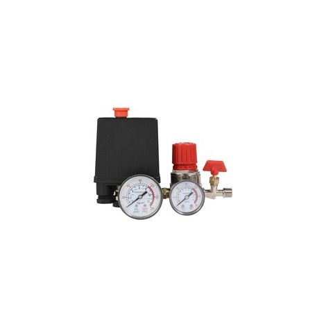 Soupape de compresseur d'air Petit régulateur de soupape de commande de pressostat de compresseur d'air avec jauges