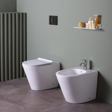 Bidet Und Wc, Bodenstehend, Modern Und Elegant Blues (1/5)