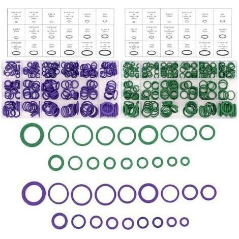 Coffret de Joints Toriques, 540 Pcs 18 Tailles Rondelles en Caoutchouc Joints Assortiment Kit Vertes Violet Joints de Rondelles Assortiment Set (1/5)