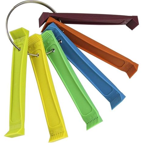 Peigne à ailettes pour climatiseur, condenseur en plastique, ensemble d'nettoyage AC, peigne à ailettes radiateur AC coloré pour redresser les bobines condenseur d'évaporateur (1/5)