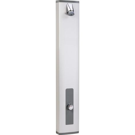Presto – Panneau de douche hydromassant 1290mm – Aluminium anodisé – 6 jets – Fixation murale – Anti-coup de bélier – Régulation automatique de débit