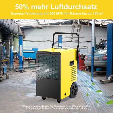Bautrockner Luftentfeuchter 50L/Tag – Gegen starke Feuchtigkeit & Schimmel, für feuchte Keller, Baustellen & große Räume bis 150m²/380m³ (1/5)