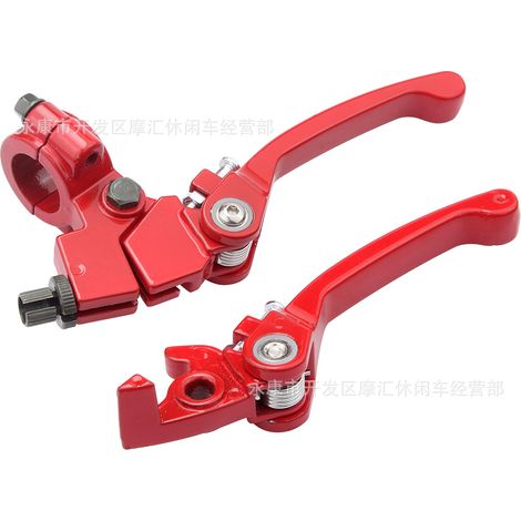 Red off-road ATV four-wheel beach buggy 50-250cc throttle handle, fuel filler cable, and engine stop switch (1/5)