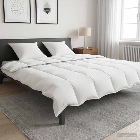 vidaXL Juego de Edredón 2 uds. 220 x 240 cm Verano 150 gsm Blanco (1/5)