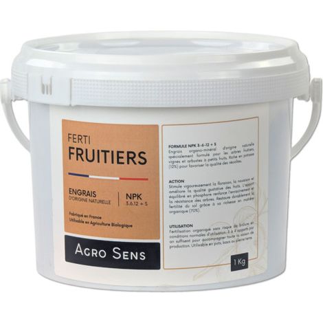 Ferti Fruitiers - Engrais pour arbres fruitiers - Seau 1 kg