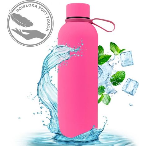 Bouteille d'eau isotherme ECARLA en acier inoxydable 500 ml Fuchsia BD46F (1/5)