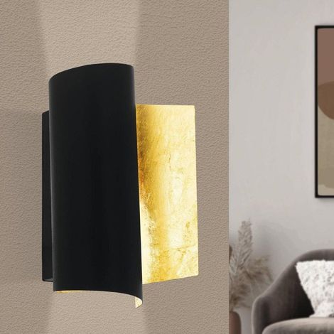 Eglo Wandleuchte Falicetto E27 schwarz / gold Wandleuchten (1/4)
