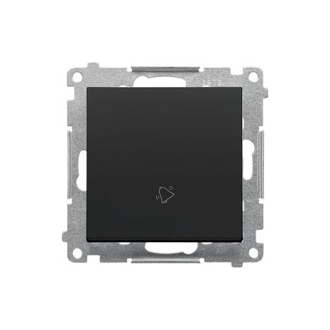 Pulsante campanello (modulo) 10 AX, 250 V, connettori rapidi: Nero opaco, SIMON55