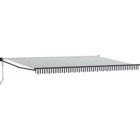 Maison Exclusive - Tenda Retrattile Antracite e Bianca 5x3 m Tessuto e Alluminio