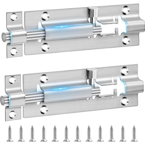 [NIE BENUTZT]2er-Pack 4-Zoll-Türschlösser aus Edelstahl (1/5)