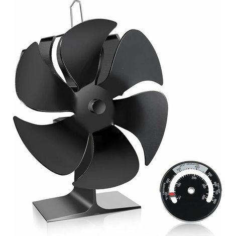 Ventilateur à Stoêle, Everent 6 Lames 50℃ Démarrage Opération Silencieuse Ventilateur Poele Bois, Alimenté Thermiquement Ventilateur du Foyer, Stoêle Ventilateur, Ventilateur Cheminée, Poele a Gran (1/5)