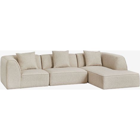 SKLUM Cardea gepolstertes 3-teiliges Chaiselongue-Modulsofa mit rechter Seite                                   