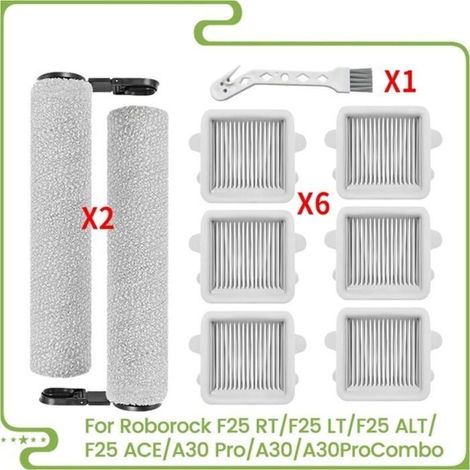 Pour Roborock F25 RT/F25 LT/F25 ALT/F25 ACE/A30 Pro/A30/A30ProCombo Brosses à Rouleaux Filtres HEPA Pièces D\'Aspirateur (1/5)