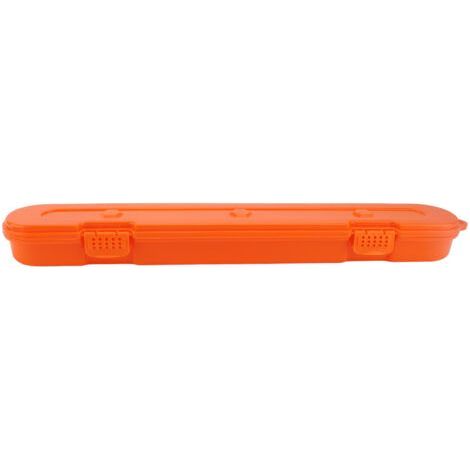Boîtier de Rangement pour Chaîne de Tronçonneuse Orange - Organiseur de Chaînes Outils de Jardin - (1/5)
