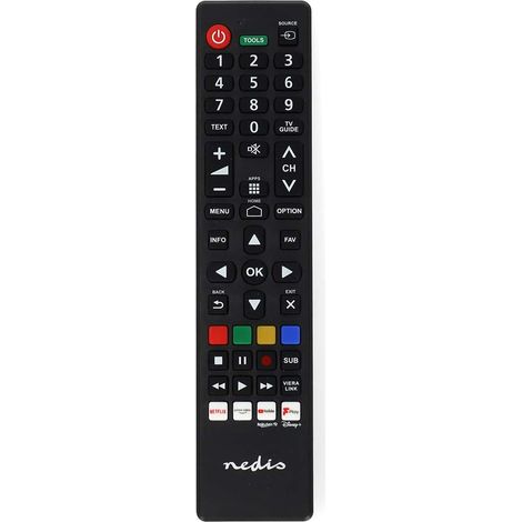 Control remoto de repuesto compatible con panasonicsharp preprogramado 1 unidad boton amazon prime disney - boton netflix boton rakuten tv boton youtube infrarrojos negro (1/2)