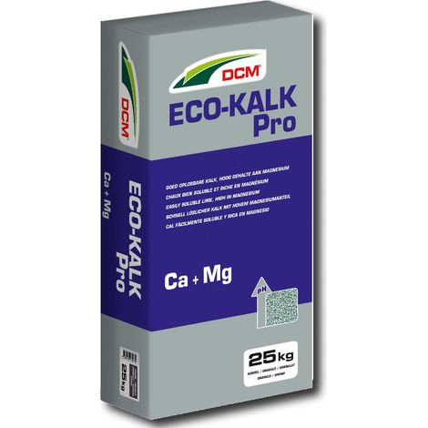 DCM Bio Rasenkalk Eco Kalk Pro 25 kg Gartenkalk Bodenkalk Blumenkalk Dünger