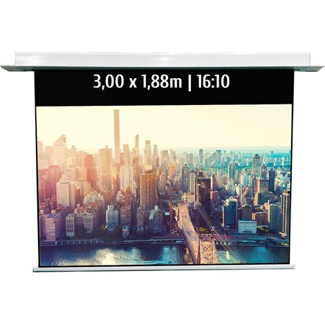Ecran de projection motorisé encastrable 3,00 x 1,88m - Format 16:10 - Wi-Fi (1/5)