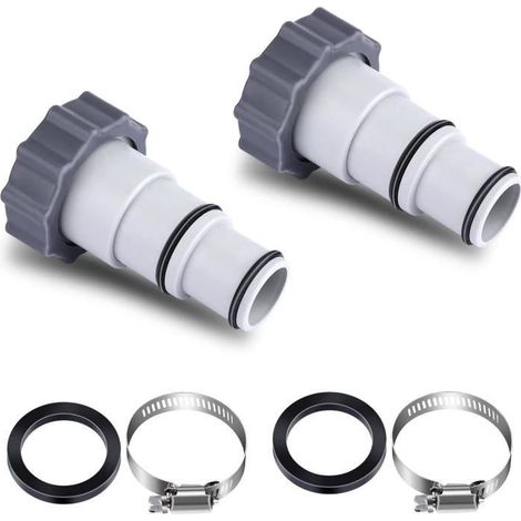 32 à 38mm Adaptateur de Tuyau de Piscine A avec Collier pour Pompes à Connexion Filetée Remplacement Adaptateur de Tuyau Pisci(676) (1/4)