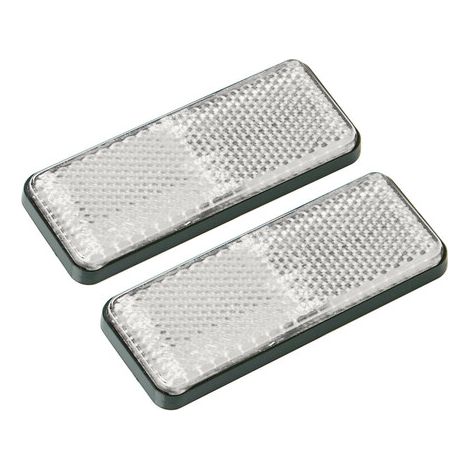 Euro-Norm, catarifrangenti rettangolari - 90x35 mm - Bianco (1/2)
