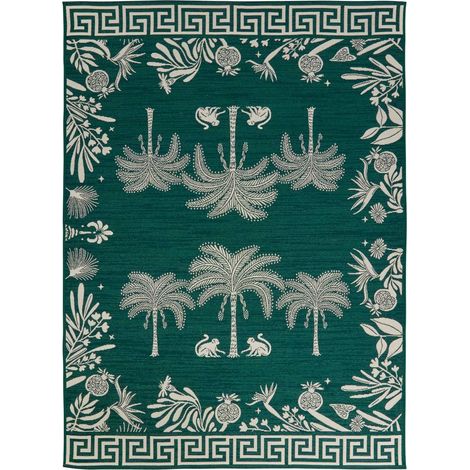 Tappeto per esterni the palm resort 160x230cm verde scuro - Atmosphera créateur d'intérieur