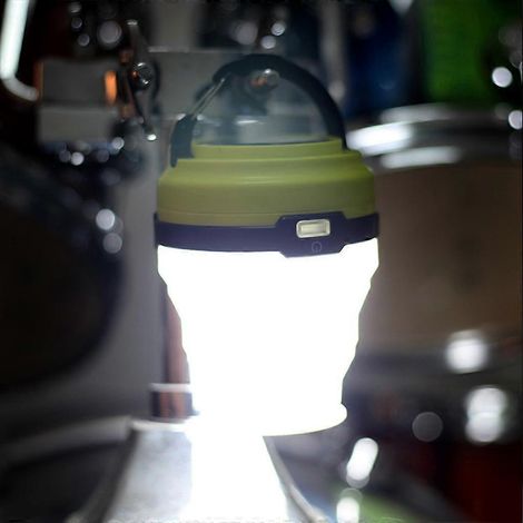 Lampe de voyage LED de camping, lanterne solaire, lampe torche pliable, ampoules de secours, éclairage extérieur pour garage, randonnée nocturne, terrasse, porche (1/5)
