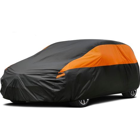 Hatchback Car Cover for Automobiles All Weather Waterproof, Universal Fit Kia Rio, Toyota Yaris, Honda Fit, Mitsubishi Mirage, Chevrolet Bolt EV/Sonic, Mini Cooper 2-Door/4-Door etc.,4 Fit Hatchback-L (1/5)