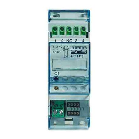 BTIF413N Attuatore Dimmer in tecnologia BUS-SCS 1/10 V con 1 uscita (2.5 A) per lampade fluorescenti o Led.