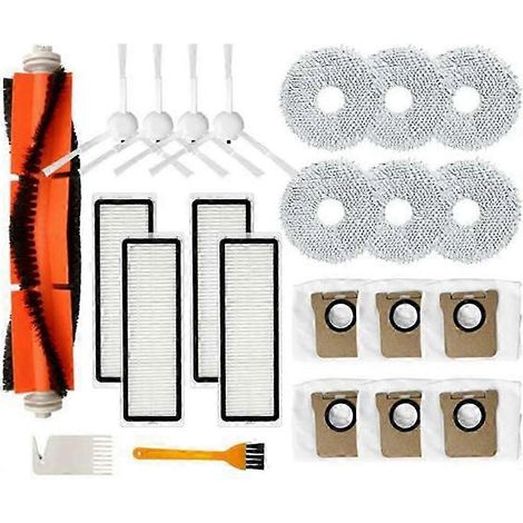 Pièces détachées pour aspirateur robot-laveur Xiaomi Mijia OMNI Infinite 1S B116 : brosse latérale principale, filtre HEPA, lingette et sac à poussière. (1/5)