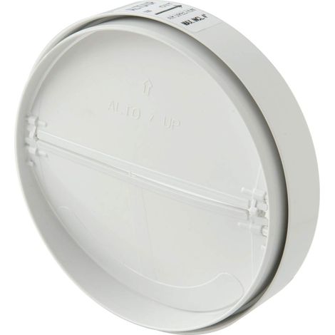 La Ventilazione CVL150B Giunto ø 150 mm interno, con valola a farfalla per tubi tondi in ABS. Colore bianco (1/3)