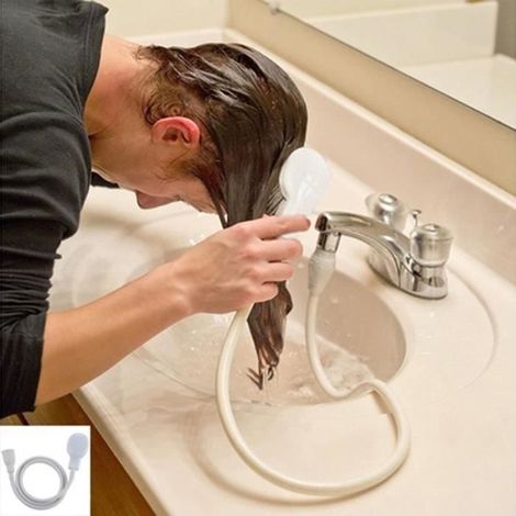 Douchette Tête de Douche Flexible Avec Tuyau Lavage Pour Cheveux Ou Douche de Chien-Ywey (1/2)