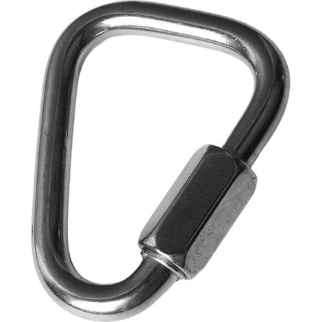 Mousqueton triangulaire en acier inoxydable 316 à vis rapide, boucle de verrouillage pour escalade, camping et randonnée (1/5)